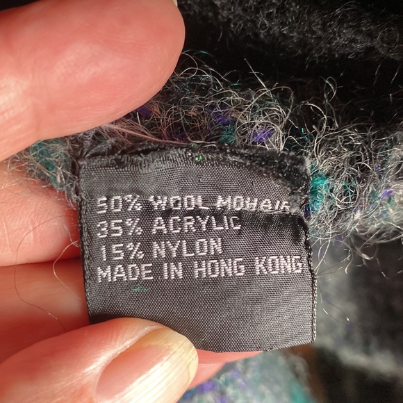 Falcon Italian Design Wool Mohair Blend Heavy Knit Pockets Cardigan/Coat S-XL - Picture 12 of 13